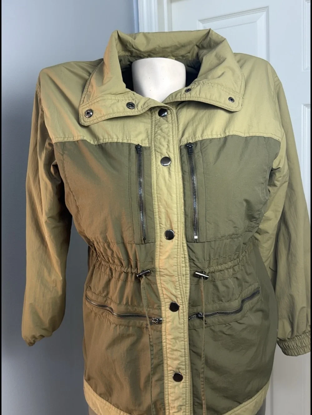 Women’s Two-Tone Olive Utility Jacket
